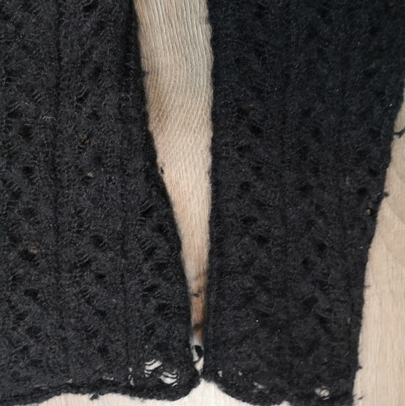 Y2K vintage Catherine Malandrino wool mesh pointelle long sleeve knit turtleneck - Picture 3 of 5